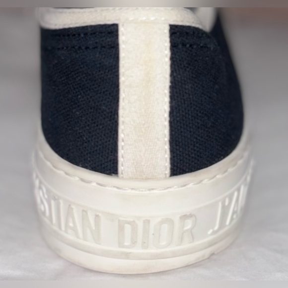 Christian Dior WalkN Dior Black Canvas Monochrome Women's Sneakers SZ 9 - Picture 9 of 13